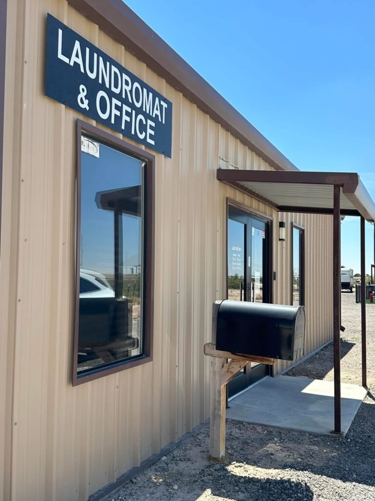 laundromat entrance sunshine